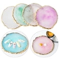thumbnail image 4 of Clearance! Nail Tools Kitecy Crystal Nail Art Palett Imitation Agate Coaste Cup Mat Pad Jewelry Display Diy, Multi-Color Nail File Clearance Sale, 1X Nail Plate, One Size, 4 of 6