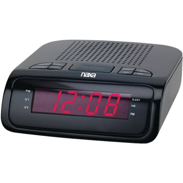 Naxa Large 0.6" Red LED Alarm Clock