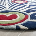 thumbnail image 6 of SAFAVIEH Soho Fulton Peacock Feather Wool Area Rug, Blue/Ivory, 3'6" x 5'6", 6 of 7