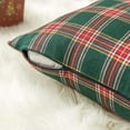 thumbnail image 6 of AQOTHES Pack of 2 Christmas Plaid Decorative Throw Pillow Covers Scottish Tartan Cushion Case for Farmhouse Home Holiday Decor Red and Green, 20 x 20 Inches, 6 of 6