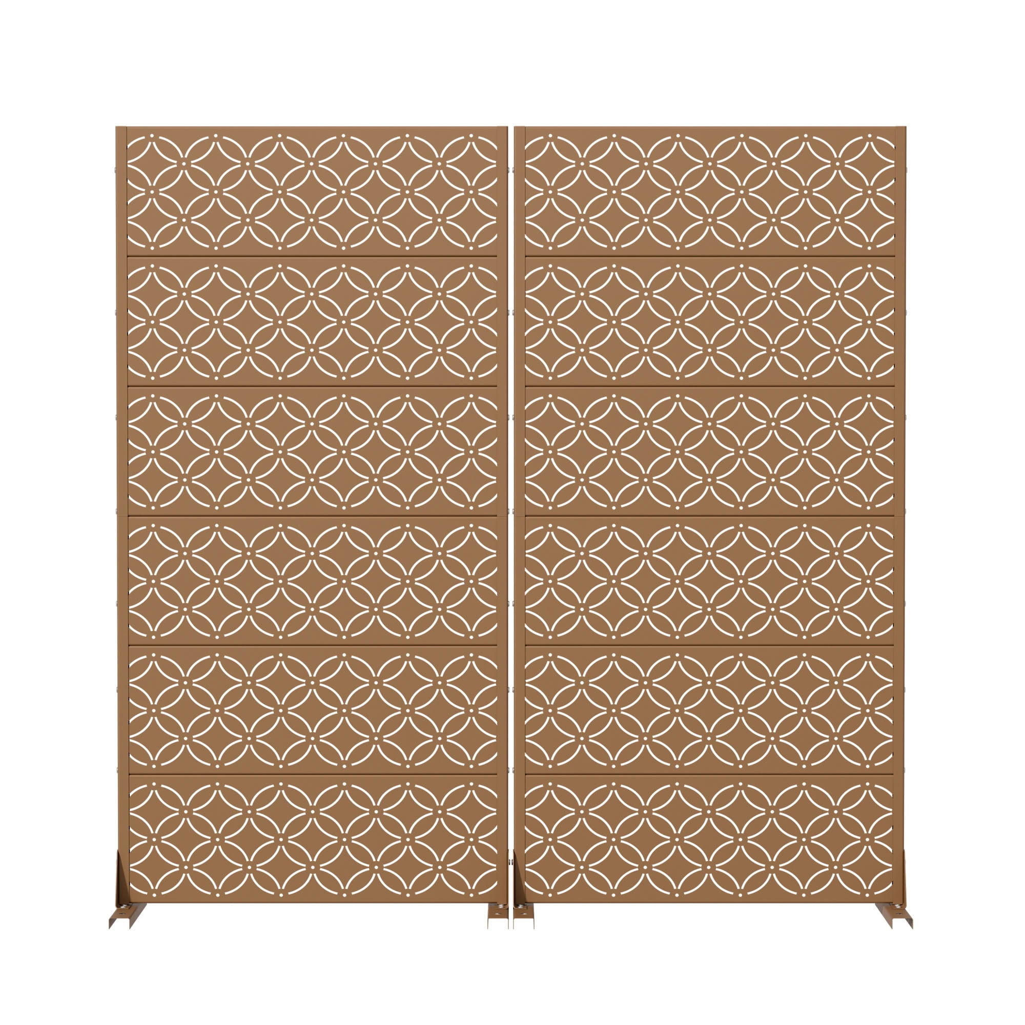 MAYEERTY 72*35in Outdoor Privacy Screen, All Season Metal Privacy Panel, Privacy Divider for Patio, Balcony, Backyard, Garden