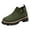 Green, variant on Womens Platform Chelsea Ankle Boots Lug Sole High Heel Chunky Block Non-Slip Suede Leather Slip on Combat Fashion Booties