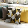 thumbnail image 3 of BANET  Geometric Throw Pillow Cushion Cover, Triangles Pattern in Shades Graphic Illustration, Decorative Square Accent Pillow Case 12x12in, 3 of 5
