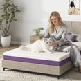 thumbnail image 6 of Twin Size Mattress - 6 Inch Cooling Gel Memory Foam Mattress in a Box,Gel-Infusion for Cooler Sleep,Breathable Cover,Healthy and Safe,Twin Bed,54" X 75" X6" (White&Purple, Twin), 6 of 10