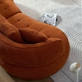 thumbnail image 3 of Modern Orange Sectional Sofa with Removable Pillows (220×80×75cm), Durable Fabric, Solid Wood Frame, 3 of 12