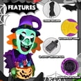 thumbnail image 4 of Presence Decoraciones de Halloween de 3.5 pies en el exterior - Decoración inflable de Halloween al aire libre Bruja aterradora salió de la ventana con LED incorporado para decoración de fiesta de Hal, 4 of 5