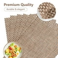 thumbnail image 5 of VCVCOO Placemats Set of 6, Durable Placemats for Dining Table, Washable Woven Vinyl Kitchen Placemats Coffee, 5 of 12