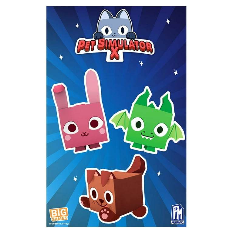 Pet Simulator X - Mystery Pet Treasure Plush 2-Pack (Two 4 Tall Plushies,  Series 1) [Includes DLC]