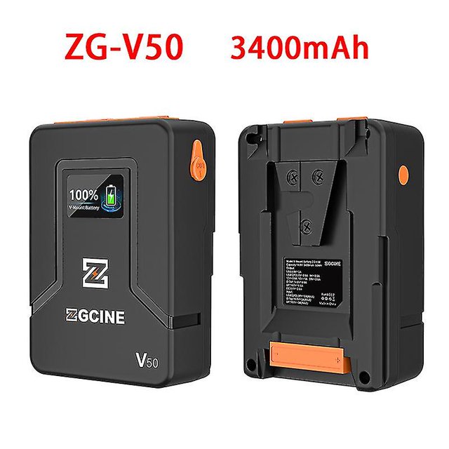 Zgcine V50 V Batería Terpasang Kunci V Batería Isi Ulang 3400mah Power Bank Pd Pengisian Cepat Para Cámara DSLR