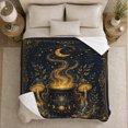 thumbnail image 5 of Mystic Cauldron Golden Moon Steam, Cozy Friendship Quote Scene, Warm Flannel Blanket for Living Room and Reading Nook, Art Lovers Friendship Gift, Artistic Home Decor, 5 of 9