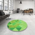 thumbnail image 4 of Ahgly Company Machine Washable Indoor Round Transitional Emerald Green Area Rugs, 8' Round, 4 of 7