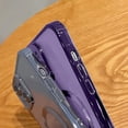 thumbnail image 4 of Compatible with iPhone 14 Plus Magnetic Clear Case,Luxury Plating Bling Transparent Shockproof MagSafe Case with Full Camera Lens Protector for iPhone 14 Plus Women Girl Men-Elegant Purple, 4 of 12