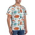 thumbnail image 2 of Bixox Men's Cute Tableware Printed Short Sleeve Skinny Athletic T-Shirt, 2 of 6
