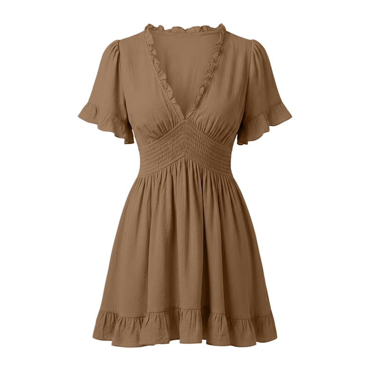 v neck fit and flare mini dress Halter Fit & Flare Shapewear Mini Dress