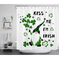 thumbnail image 2 of JOOCAR St. Patrick's Day Shower Curtain Irish Shamrock Cute Gnome with Spring Green Clover Lucky Leaf Shower Curtains Hooks Bathroom Curtain Set,72x72 Inch Waterproof Fabric, 2 of 6