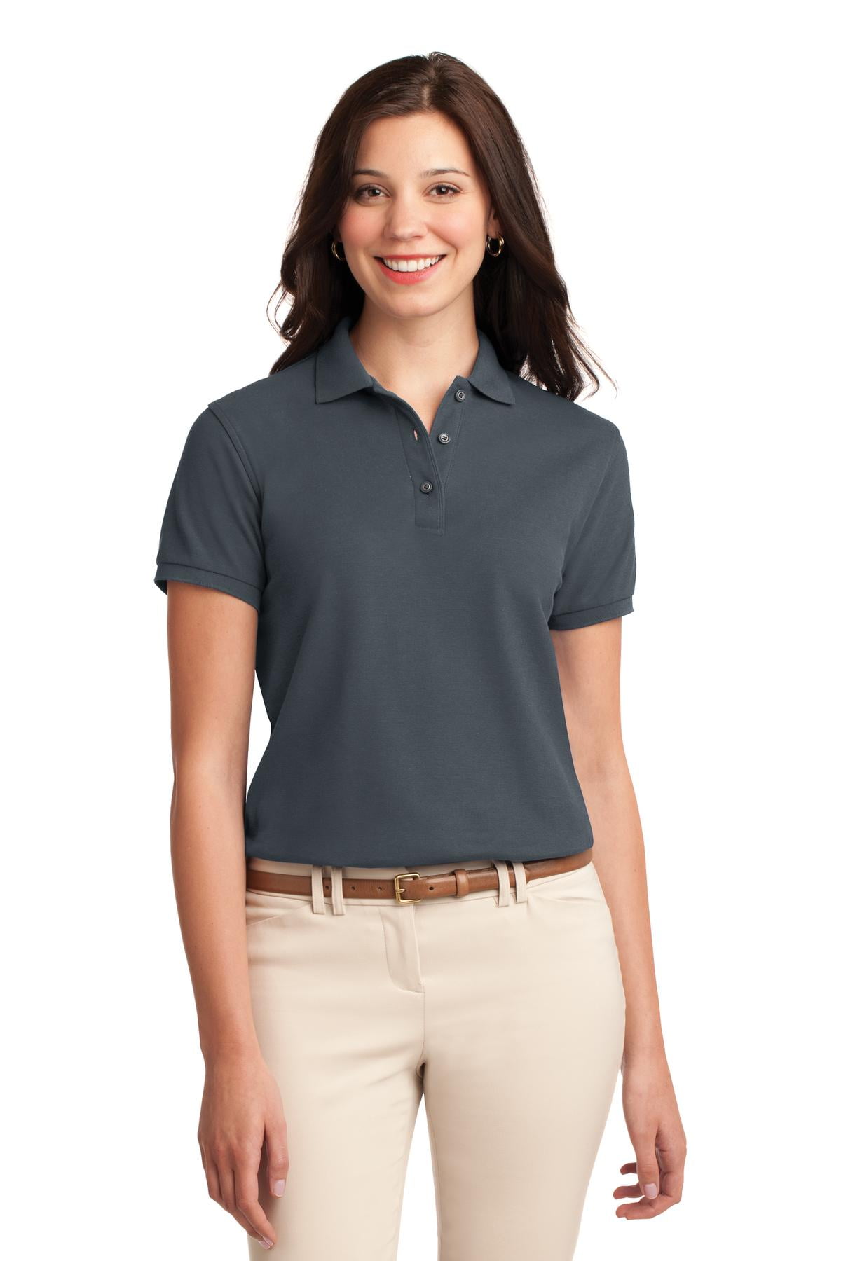 Gray Womens Polos