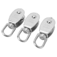 thumbnail image 2 of 3PCS Single Pulley Block Stainless Steel 360° Rotating M20 Hanging Wire Towing Wheel for Crane, 2 of 14