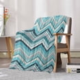 thumbnail image 4 of Throw Blanket Fleece Throw Blanket 40x50in, Geometric Zig Zag Art Stripes Soft Lightweight Bed Blankets Multicolor Chevron Fuzzy Couch Blankets for All Season, 4 of 9