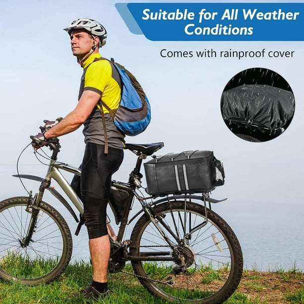 Zacro Bike Bag for Rear Rack, 8L Waterproof Bicycle Rear Seat Bag