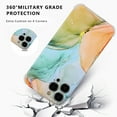 thumbnail image 2 of Allytech iPhone 12 & iPhone 12 Pro Case and Cover Marble, TPU Soft Rubber Silicone Anti-Fall Shockproof Skin for Women Girls Mens Cover for iPhone 12 Pro/iPhone 12 6.1 inch 2020, Green Orange Marble, 2 of 5