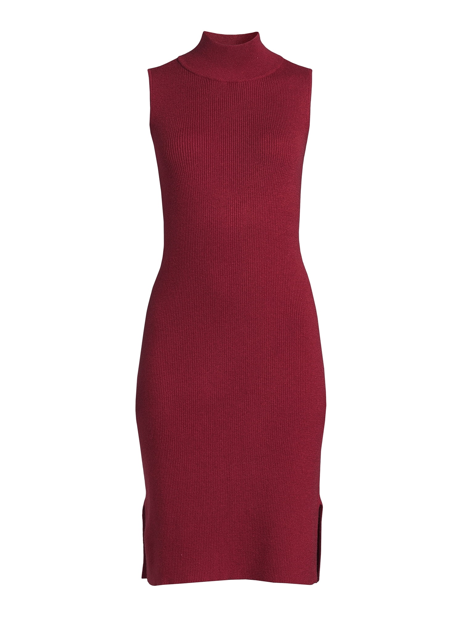 Time and Tru Women's Sleeveless Mock Neck Tank Dress, Sizes XS-XXXL