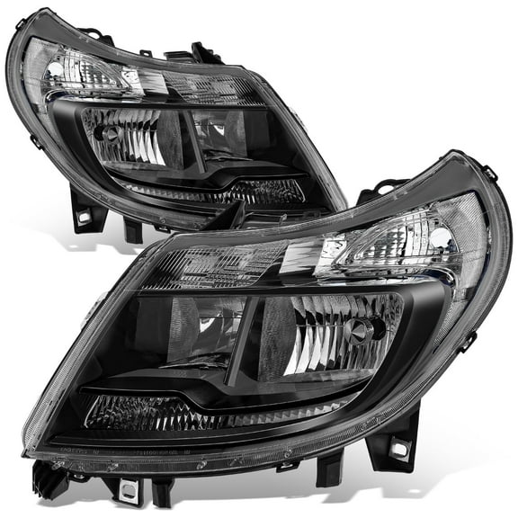 DNA Motoring For 14-22 Ram Promaster 1500 2500 3500 Black Clear Corner Headlight Lamps Pair