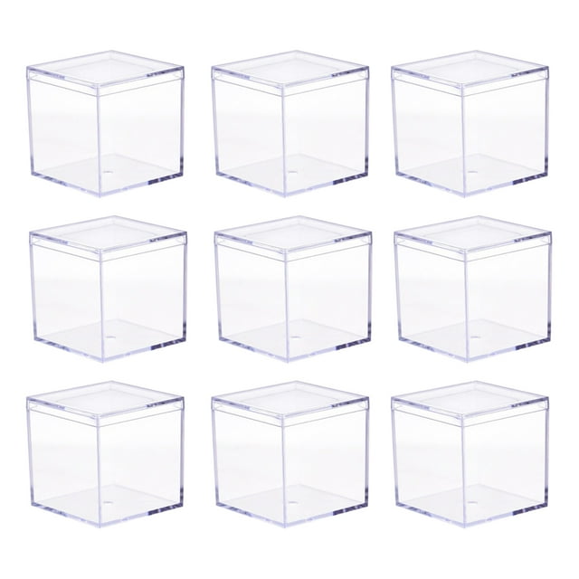 NUOLUX Box Candy Gift Cube Clear Square Acrylic Containers
