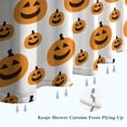 thumbnail image 6 of Spooky Halloween Shower Curtain with Pumpkin Black Cat Skeleton Skull Spider Cobweb,72x84 inch Shower Curtain, 6 of 6