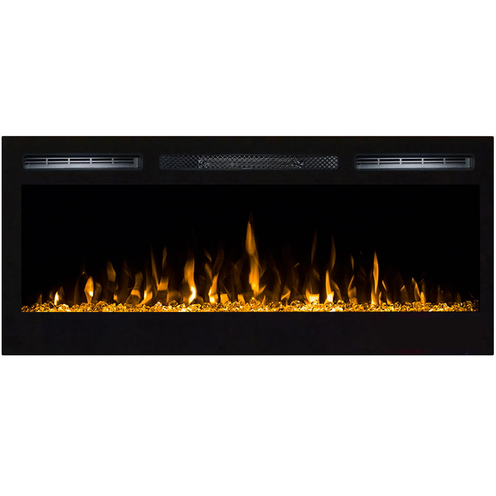 Gibson Living GL2036CC Madison 36 Inch Crystal Recessed Wall Mounted Electric Fireplace