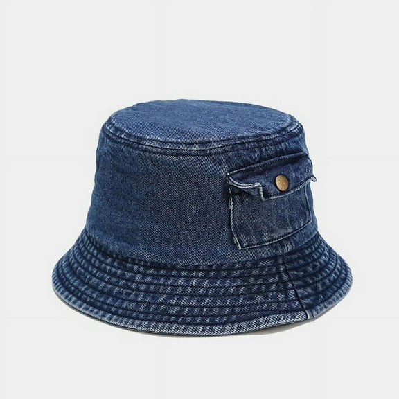 CoCopeanut New Fashion Foldable Fisherman Hat Women Summer Cotton Bucket Hat Washed Denim Bucket Hats Bob Caps Hip Hop Gorros Men Women