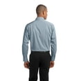 thumbnail image 2 of Port Authority Fine Stripe Stretch Poplin Shirt S647 - Moonlight Blue/ White - XS, 2 of 6