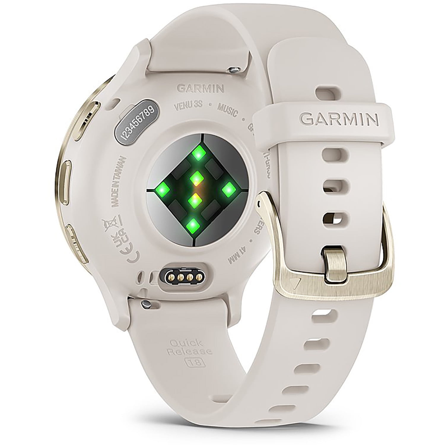 Restored Garmin Venu 3S Fitness GPS Smartwatch Gold Bezel w/ Ivory Case (41mm) - Refurbished