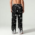 thumbnail image 5 of Hearthz Fleece Pj Pants Men Christmas Winter Thick Thermal Drawstring Lounge Pants Sleep Bottoms Elastic Waisted Pj Pants for Men with Pocket, 5 of 8