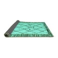 thumbnail image 2 of Ahgly Company Indoor Round Solid Turquoise Blue Modern Area Rugs, 4' Round, 2 of 4