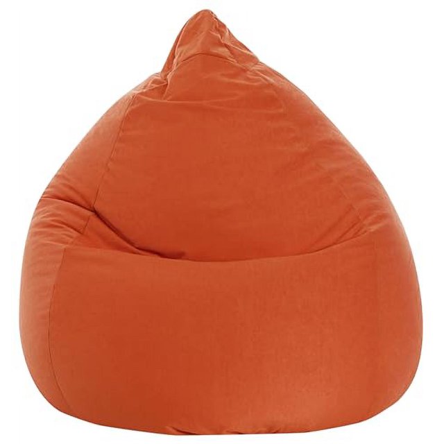 Gouchee Home Easy Collection Contemporary Polyester Microfiber Upholstered Bean Bag Chair Orange