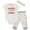 White, variant on Newborn Baby Girls Bodysuit Pants and Headband 3 Piece Outfit Set Newborn to Infant