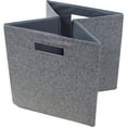 thumbnail image 3 of Better Homes & Gardens Fabric Cube Storage Bins (12.75" x 12.75"), Gray, 2 Pack, 3 of 5