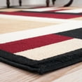 thumbnail image 3 of Lavish Home Modern Block Area Rug, 4' by 6', Black/Red, 3 of 5