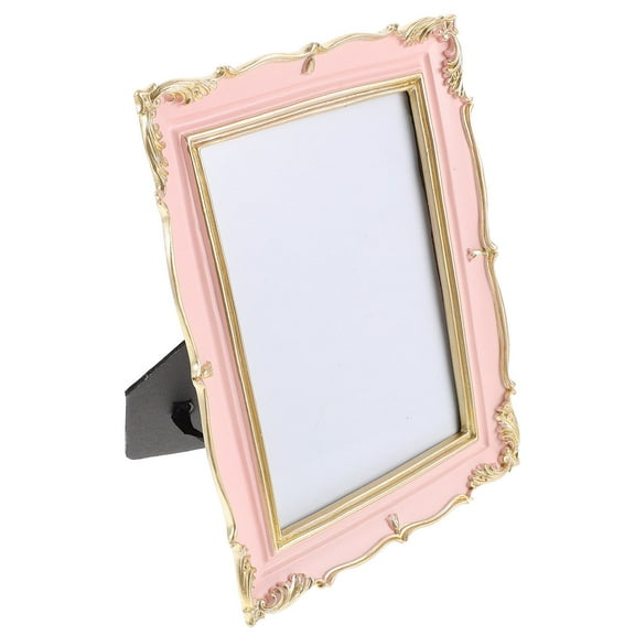 HONMEET Decorative Photo Frame Stand European Style Pink 1Set 8.9X6.9X0.8In