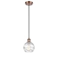 thumbnail image 2 of Innovations Lighting  Ballston Athens Deco Swirl - 1 Light 6" Cord Hung Mini Pendant Antique Copper, 2 of 4