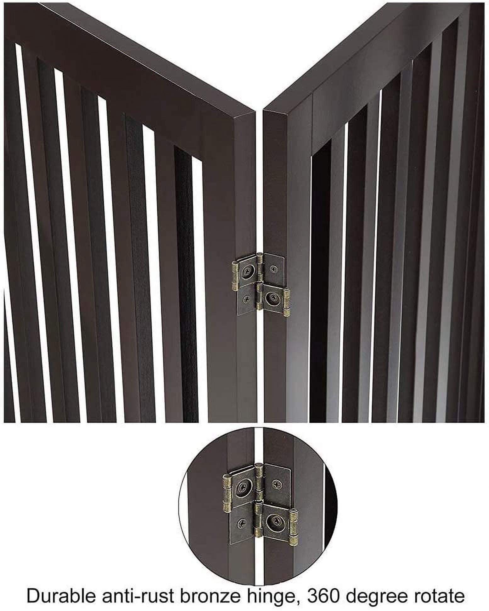 beeNbkks  24 in. High Pet Gate 4 Panels -  Espresso