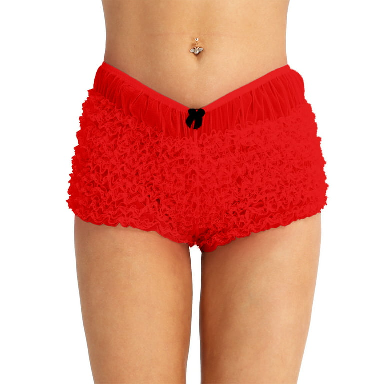 YiZYiF Womens Ruffled Bloomers Frilly Lace Knickers Panties