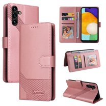 Wallet Case For Samsung Galaxy A13 5G,Drop Protection Stylish PU Leather Magnetic Flip Holder Credit Card Slots ID Money Pocket Phone Case For Samsung Galaxy A13 5G,Rosegold