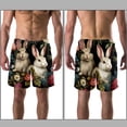 thumbnail image 3 of luoweisi Men's Beach Shorts Quick Dry Swim Trunks with Mesh Lining Rabbit S, 3 of 5