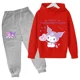 thumbnail image 3 of Chándal informal divertido de Hello Kitty para niños, sudaderas con capucha Kuromi para niños, conjuntos de 2 piezas, pantalones largos, trajes para niñas bebés, chándal deportivo, 3 of 5