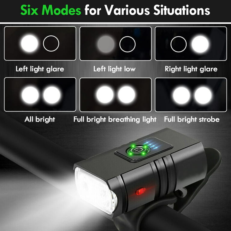 Third Kind® Rechargeable Bike Lights Make SAFETY FUN. Be Bright Be Seen Be  Safe. 2 LED Bicycle Lights Safer Through Research and Design. 