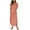 Pink, variant on Ayolanni Beach Tunic Dresses for Women 2025 Yellow V-Neck Solid Short Sleeve Maxi Dresses Ladies Dresses 2x