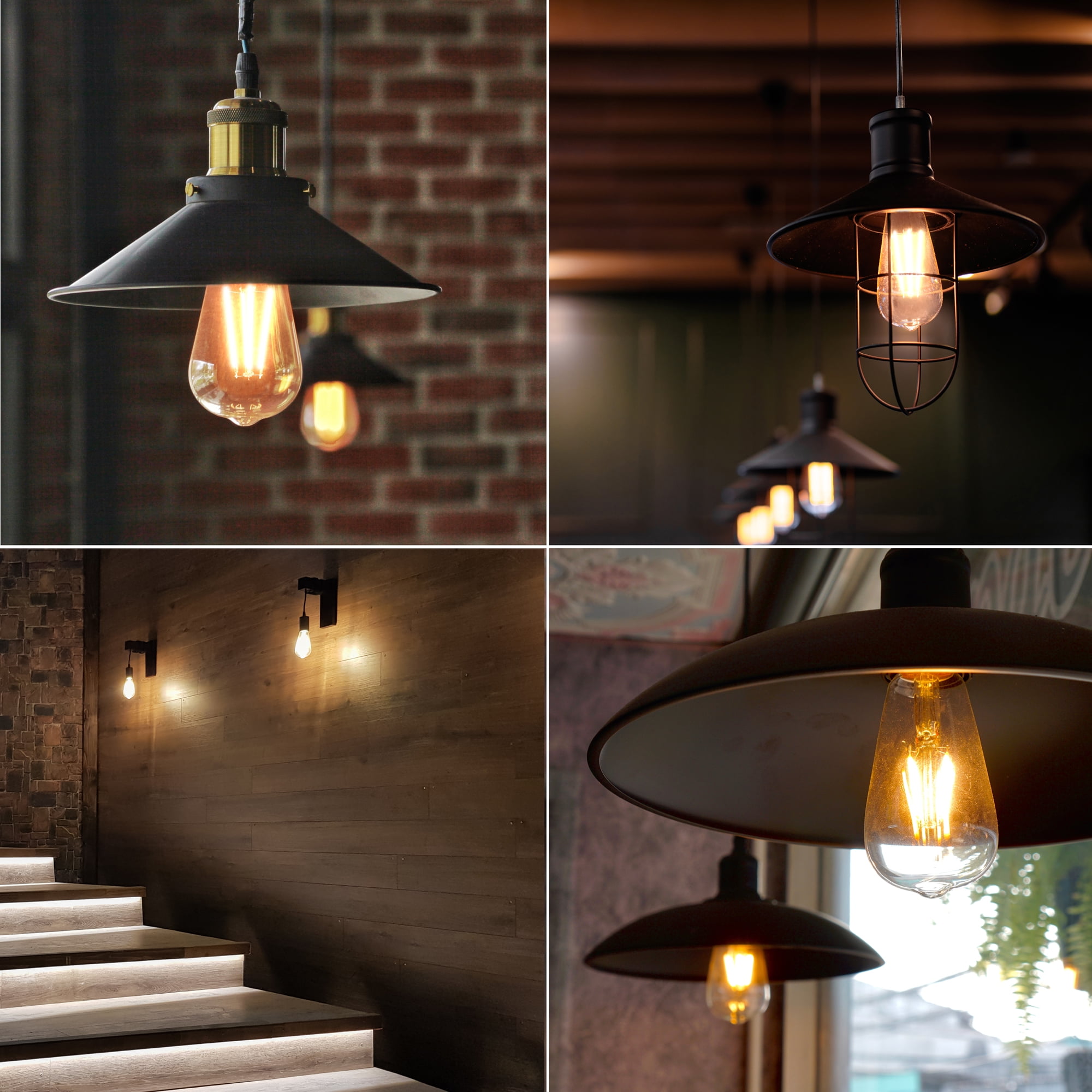 Sunco Lighting 16 Pack ST64 LED Bulb, Dimmable, Waterproof, 8.5W=60W, 3000K Warm White, Vintage Edison Filament Bulb, 800 LM, E26 Base, Restaurant or String Lights - UL & Energy Star