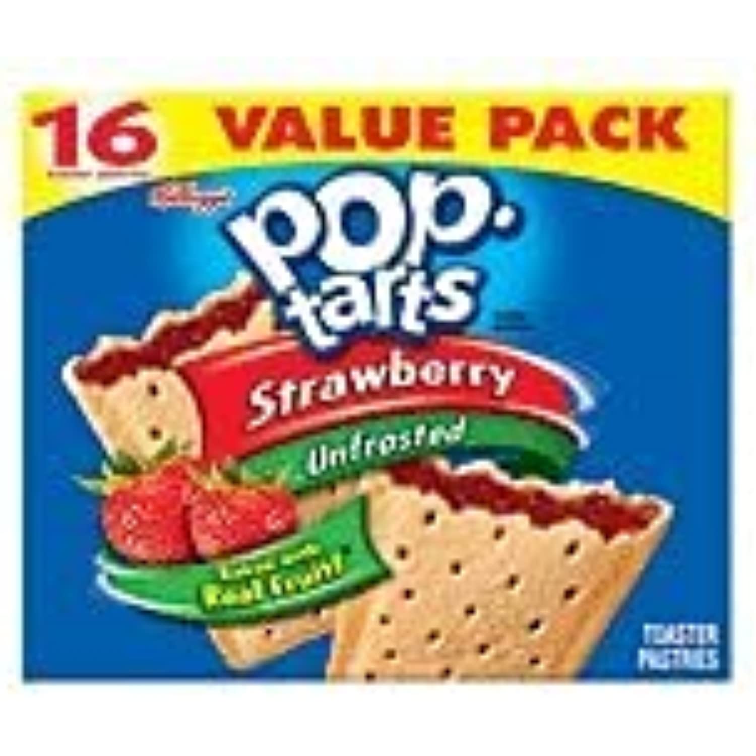 PopTarts Strawberry Unfrosted Toaster Pastries 16 Toaster 29.3 Oz