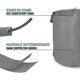 thumbnail image 2 of 3X Garden Waste Bags with Handles - 272L High Capacity and Double Bottom - UV Stable and Water Repellent - Reusable and Stable Garden Bag, 2 of 4